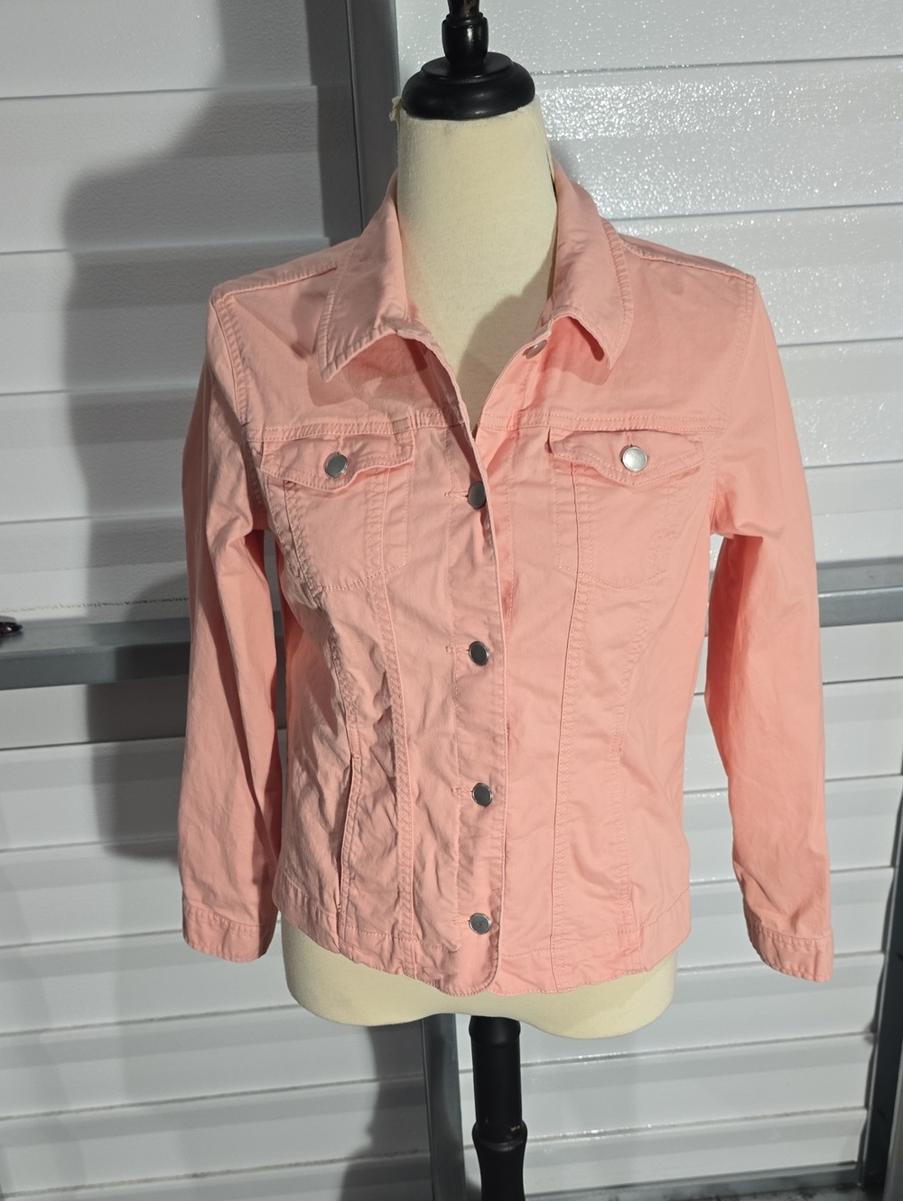 croft & barrow Pastel Pink Cotton Jacket Size Medium